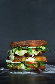 Caprese Grilled Cheese Sandwich With Arugula Pesto Recipe Recipes Food Yummy Food