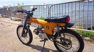 stolen taxi yellow honda ct70 custom yellow taxi honda moto bike