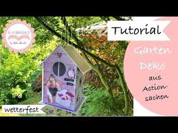 Diy Garten Deko Vogelhauschen Aus Meinem Action Haul Basteln Mit Papier Aber Wetterfest Tutorial Youtube Garten Deko Deko