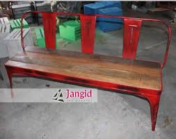 Retro Industrial Metal And Wooden Bench Industrial Furniture India Reclaimedwoodbench Metalbench Industrial Furniture Furniture India Industrial Bar Stools