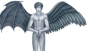 Half sleeve warrior angel and demon tattoos. Pics For Half Angel Half Demon Wings Tattoos Half Angel Half Demon Demon Wings Angel Tattoo Designs