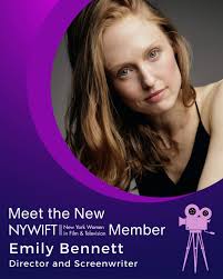 👋 Let's welcome our new NYWIFT member, Emily Bennett! 🎬 Writer/Director  @emilyrbennett is an Academy-recognized screenwriter and award-winning  director, notably winning a Fangoria Chainsaw Award for her debut  horror/thriller Alone With You.