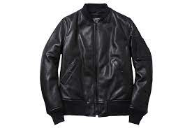 Supreme 2013 Fall Winter Apparel Collection Leather Jacket Men Style Leather Bomber Jacket Leather Jacket