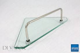 Use the layout in image 2 as a guide for cutting the shelf to shape. Glass Corner Storage Shelf For Shower Enclosure 22cm X 22cm