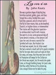 Lamia By John Keats Keats John Keats Romantic Revival