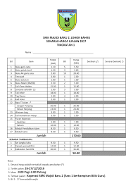 Frog vle smk majidi baru 2. Smk Majidi Baru 2 Tarikh Jualan Senarai Harga Buku Tulis Untuk Kegunaan Tahun 2017