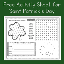 Patrick's day activity page for kids featuring a shamrock coloring area, st. Free St Patrick S Day Activity Page Printable For Kids