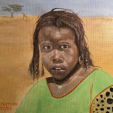 High Quality Print: Portrait of African Woman in Vibrant Dress