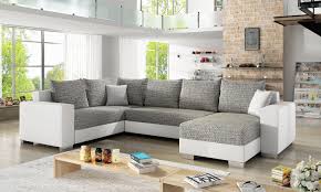 Ecksofa mit schlaffunktion weiß grau wohnlandschaft schlafsofa sofa schlafcouch. U Form Ecksofa Couch Sofa Wohnlandschaft Marco Schlaffunktion Bettkasten Farbe Wahlbar Ecksofas Polstermobel Wohnzimmer Feldmann Wohnen Gmbh Online Shop