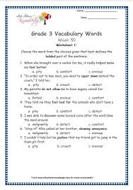 Grade 3 Vocabulary Worksheets Week 50 Worksheet 1 Vocabulary Worksheets New Vocabulary Words Vocabulary