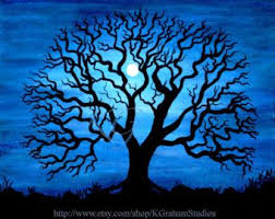 Popular Items For Trees Silhouette On Etsy Tree Art Sillouette Painting Tree Painting