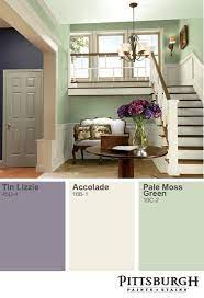 Its standout exterior color combination is a refreshing contrast to the forest foliage. Soft Mint Paint Color Inspiration Ideas From The Pittsburgh Paints Paint Color Palette At Menard Paint Colors For Home Pittsburgh Paint Interior Paint Colors