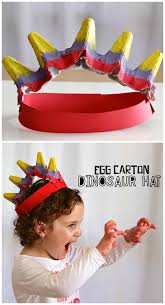 Egg Carton Dinosaur Hat Craft For Kids Yeni Yurumeye Baslayan Cocuk Elisi Dinozorlar Ve Elisi Fikirleri