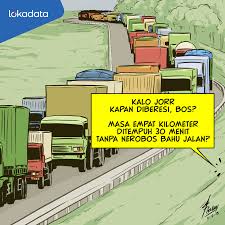 Kartun Mencoba Membatasi Jam Truk Truk Kartun Jalan