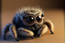 Крошечный милый и очаровательный паук | Премиум Фото