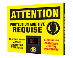 Osha Caution Industrial Decibel Meter Sign Hearing Protection Requirdb