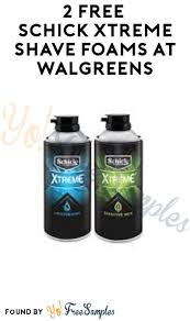 2 Free Schick Xtreme Shave Foams At Walgreens Rewards Card Required Shaving Online Coupons