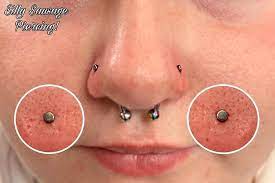 Silly Sausage Piercings On Instagram Day Of The Doubles Double Nostril Piercing For Ben Using Flat Nose Screws Double Nostril Piercing Nose Screw Piercings