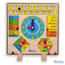 Andreu Toys Calendario Reloj El Tiempo Reloj Calendario Montessori Calendario