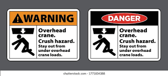 The safety alert identifies some of the most common issues that must be addressed when carrying out a lifting operation. Warning Danger Crane Overhead Crush Hazard Stock Vector Royalty Free 1771834388