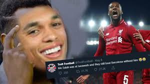 Baru tiga menit laga berjalan, kartu kuning sudah keluar dari kantong wasit. Liverpool Comeback 4 0 Memes Compilation Youtube