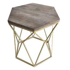 Maybe you would like to learn more about one of these? Chester End Table Gold Metal Hexagon Threshold Hexagon Table Table End Tables