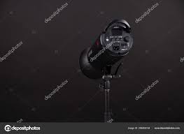 Photo Studio Strobe Light Flash Bulb Close Up View Of Professional Studio Strobe Flash Lamp On Black Background Background Stock Editorial Photo C Sherbak Volodymir Gmail Com 296406154