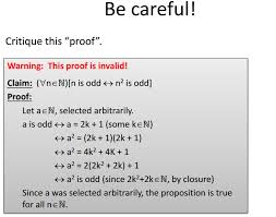 I Can T Find What T Wrong With This Proof It S From A Discrete Mathematics Slide Mathematics Stack Exchange