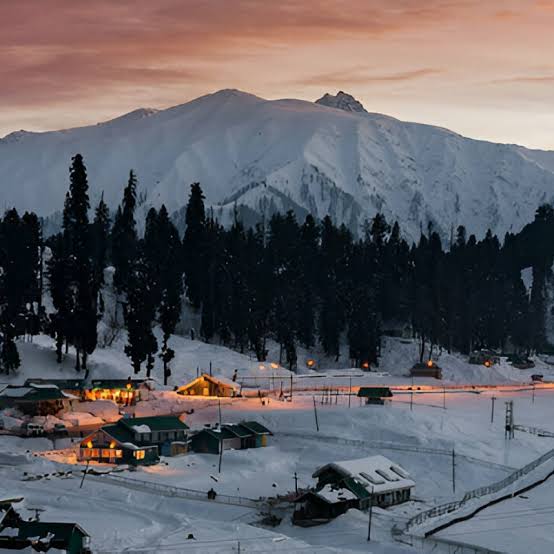 Gulmarg meadows snow Kashmir
