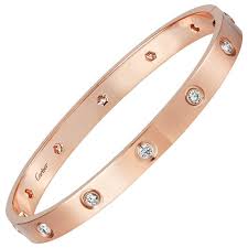 Cartier Ten Love Bracelet Screw System Contemporary Diamond Rose Gold In 2020 Love Bracelets Diamond Bracelet Design Jewelry Bracelets Gold