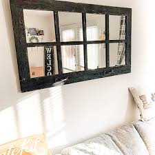 The antique lover can display special events in a window frame and surround the frame with related. 8 Pane Farmhouse Wall Decor Window Mirror Rustic Window Etsy