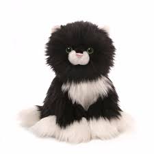 Black And White Cat With Pink Nose Milan The Cat 9 Black White Longhair Cats Gund Ages 1 Unisex Gund Stuffed Animal Cat Cat Plush Cat Plush Toy