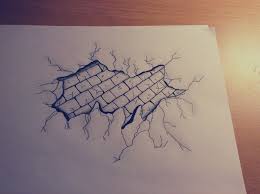 Pencil sketch modern kitchen interior big stock illustration. Draw Cracked Brick Wall Uploaded By Lucie Nesetrilova
