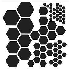 Studio phi tattoos is an expert of numerous tattoo styles, from overwhelmingly big classic traditional and art nouveau styles to simple yet clean geometric and blackwork designs. Crafters Workshop Template 6 By 6 Inch Hexagons Crafters Workshop Template Perfect For Use With Chalk Markers Cra Geometric Stencil Hexagon Tattoo Stencils