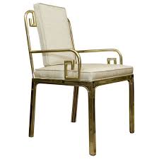 Upholstered Brass Asian Inspired Dining Chair 1stdibs Com Dining Chairs Chair Regency Furniture