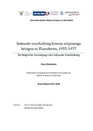 Informeer je kind op tijd. Seksuele Voorlichting Binnen Vrijzinnige Kringen In Vlaanderen 1955 1977