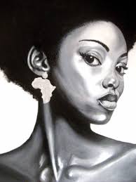 Artwork African Woman Art Black And White Black Culture Afro Art Black Women Art Female Art