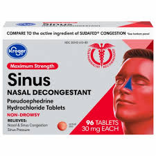 Kroger® Maximum Strength Non-Drowsy Sinus Nasal Decongestant Tablets, 96 ct 
