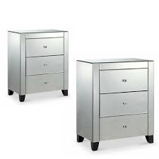 3 drawer nightstand set 2. Heavenly Collection 3 Drawer Nightstand In Mirrored Wayfair