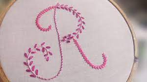These scans are perfect for whitework embroidery, cross stitch, or surface embroidery. Monogram R Embroidery Design Hand Embroidery Work Youtube Hand Embroidery Patterns Letters Hand Embroidery Designs Hand Embroidery Letters