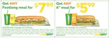 24 subway specials for january details: Subway Coupons And Discounts