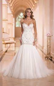 Mermaid wedding dresses and trumpet bridal gowns with the perfect hourglass shape, many neckline choices and a beautiful narrow waistline. Wedding Dresses Stella York Trendy Wedding Dresses Wedding Dresses Mermaid Wedding Dress