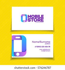 The mobile bizdex is also business cards where people share their business profile and update with other people. Mobile Store Business Card Design Template Stock Vector Royalty Free 576246787
