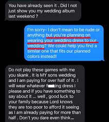 Monster-In-Law Demands To Wear A Wedding Dress To Son's Wedding & Goes  Viral Thanks To Awful Texts
