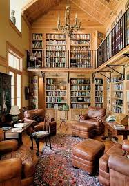 Great Library Comfy Chairs Lots Of Books Needs More Reading Lights Spettacolo Comfychair Home Libraries Home Library Colonial Style
