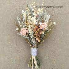 Use herbs to elevate your wedding bouquets and arrangements. Peach Dried Flower Wedding Bouquet Bridal Pale Etsy