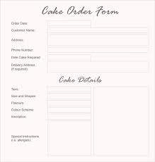 Cake Order Form Template Beautiful Cake Order Form Template 13 Free Samples Examples Wedding Cake Order Form Cake Order Forms Order Form Template