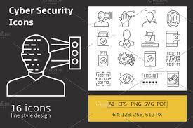Cyber Security Icons Set Cyber Security Cyber Icon