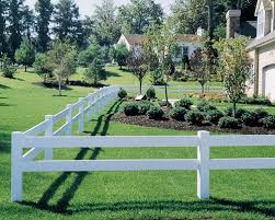 You can create an entirely vertical rustic fence by placing several posts in a line next to each other. Vinyl Fencing Landscaping Network