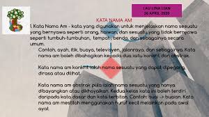 Kata nama am tak hidup bukan institusi abstrak tahun 5 by alias2rantau2wensis. Nota Bm Tahun 3 26 April 2020 By Lau Lian